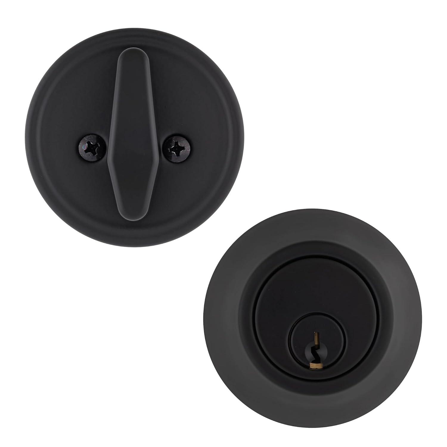 BRINKS Commercial - Single Cylinder Deadbolt Lock, Matte Black Finish - Meets ANSI Grade 1 Standards and has 3-Hour UL Fire Rating