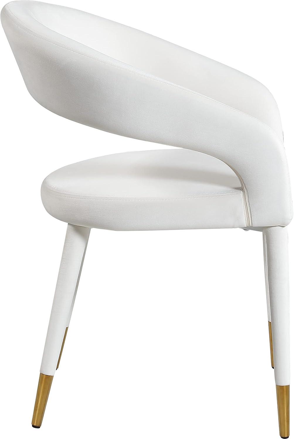 Meridian Furniture Destiny Cream Velvet Dining Chair