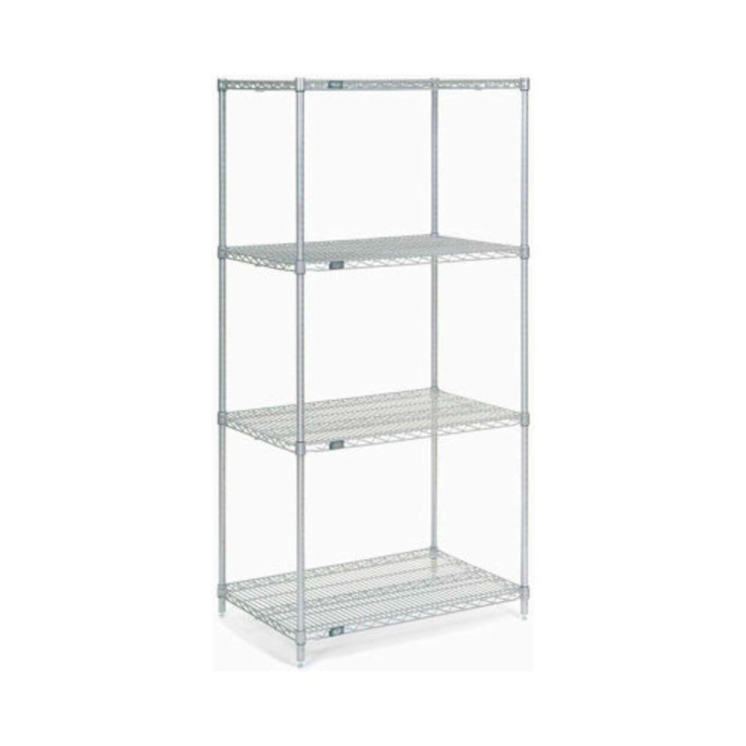 Nexel 5-Tier Chrome Wire Shelving Unit with Adjustable Shelves