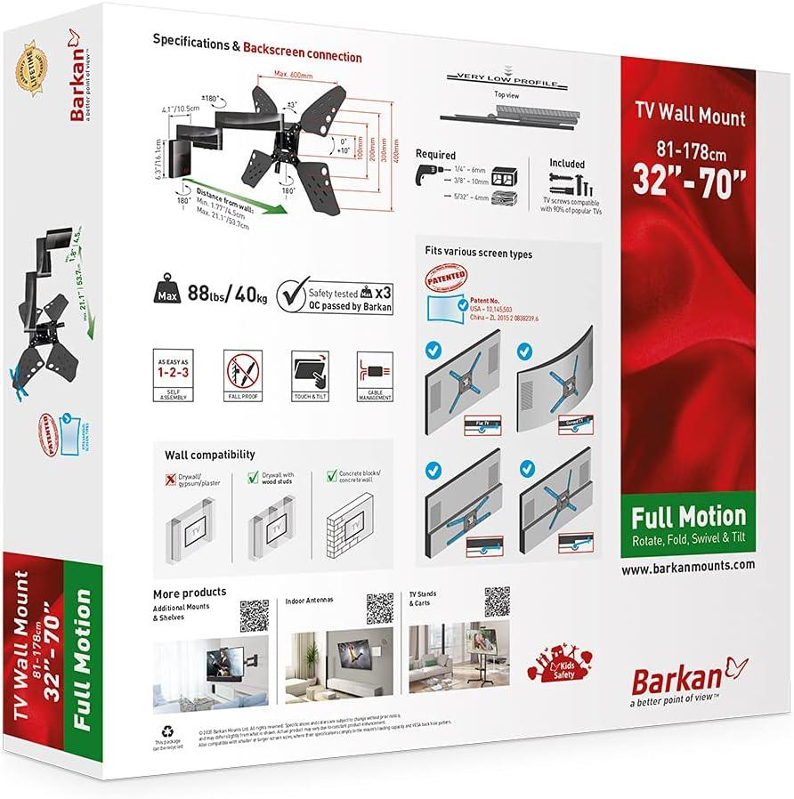 Barkan Barkan Single Screen Wall Mount