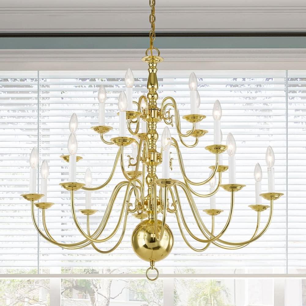 Livex Lighting Williamsburgh 20 - Light Chandelier in  Antique Brass