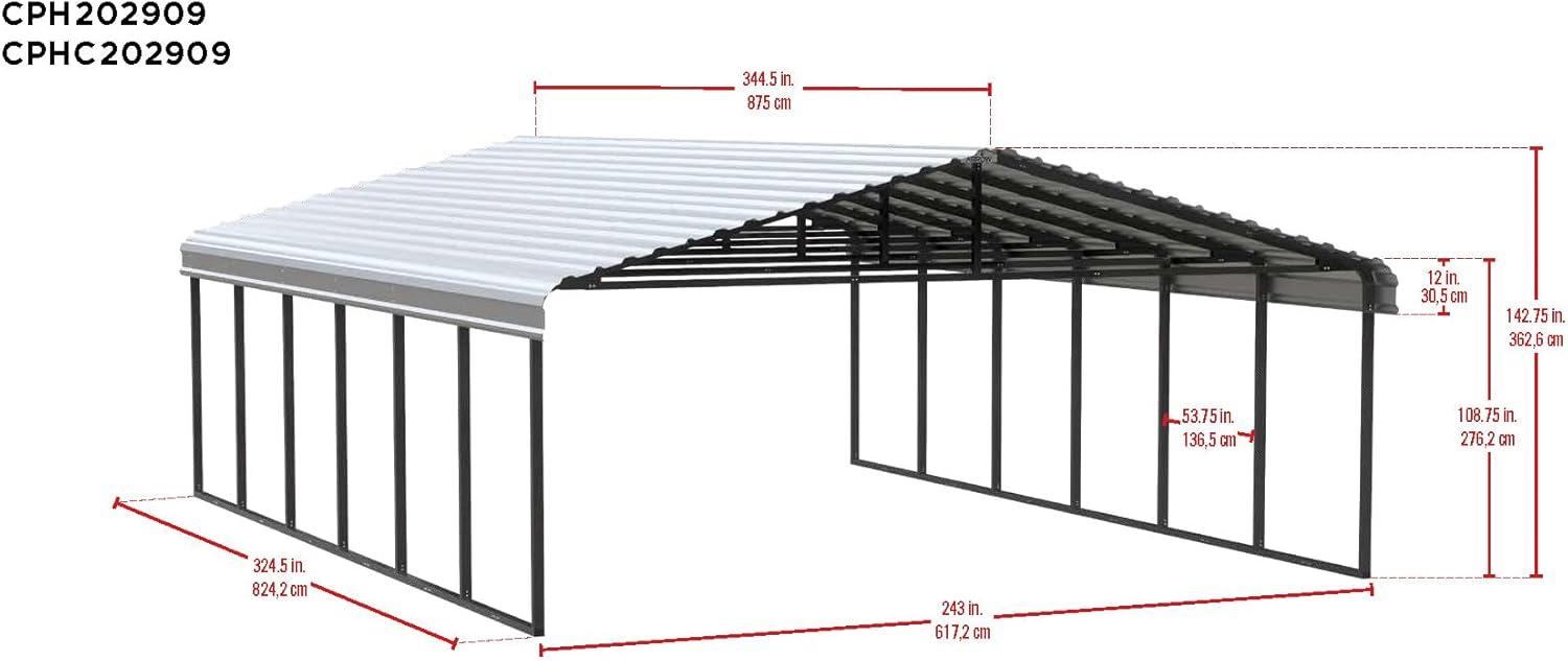Arrow Arrow Carport, 20 ft. x 24 ft. x 9 ft.