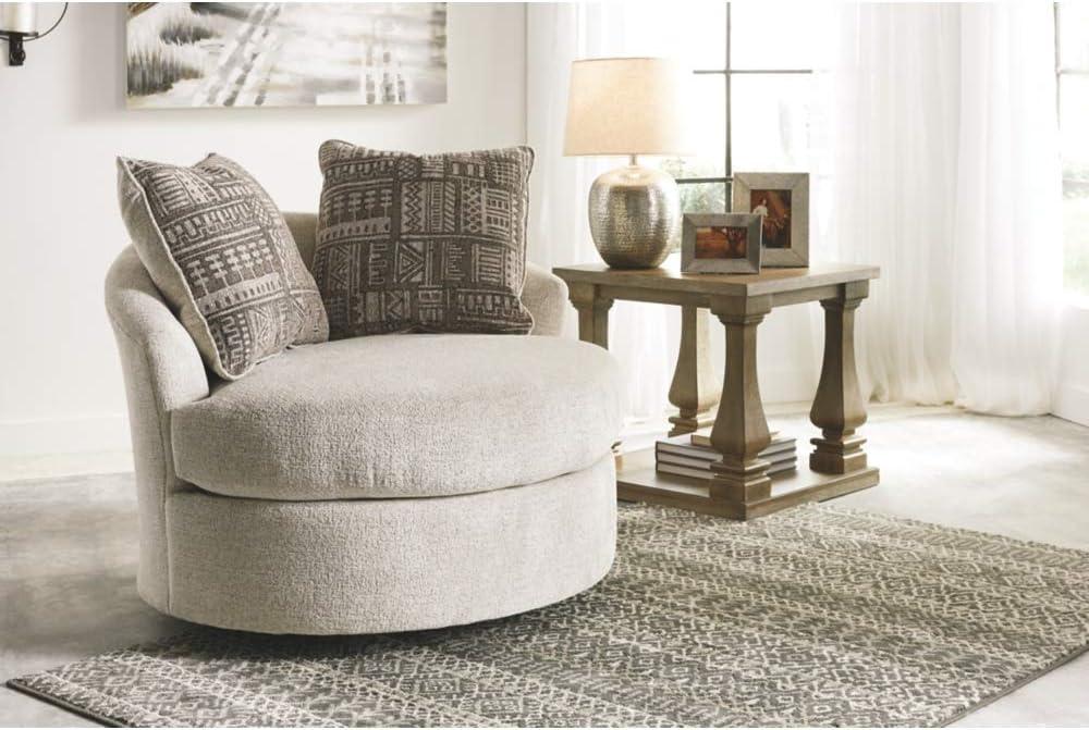 Soletren Upholstered Swivel Barrel Chair