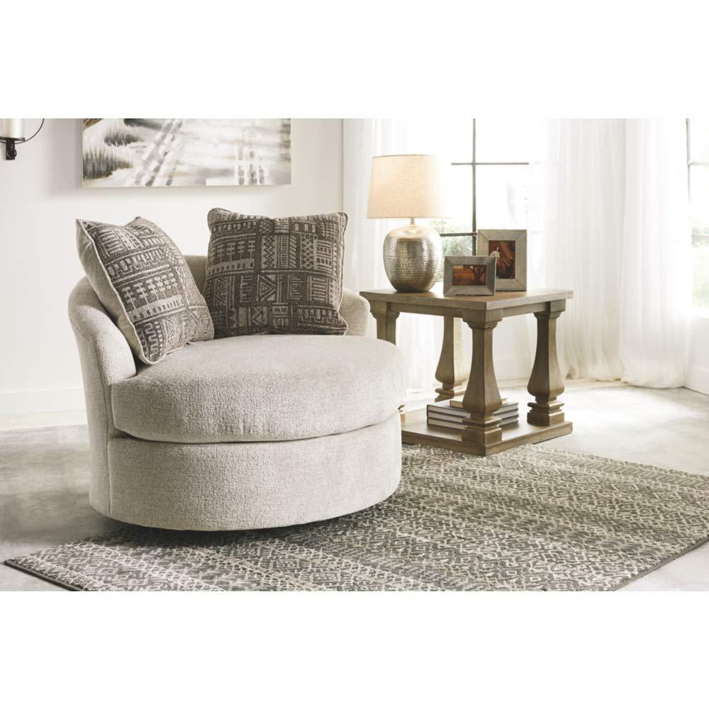 Ebern Designs Maravilla Upholstered Swivel Barrel Chair