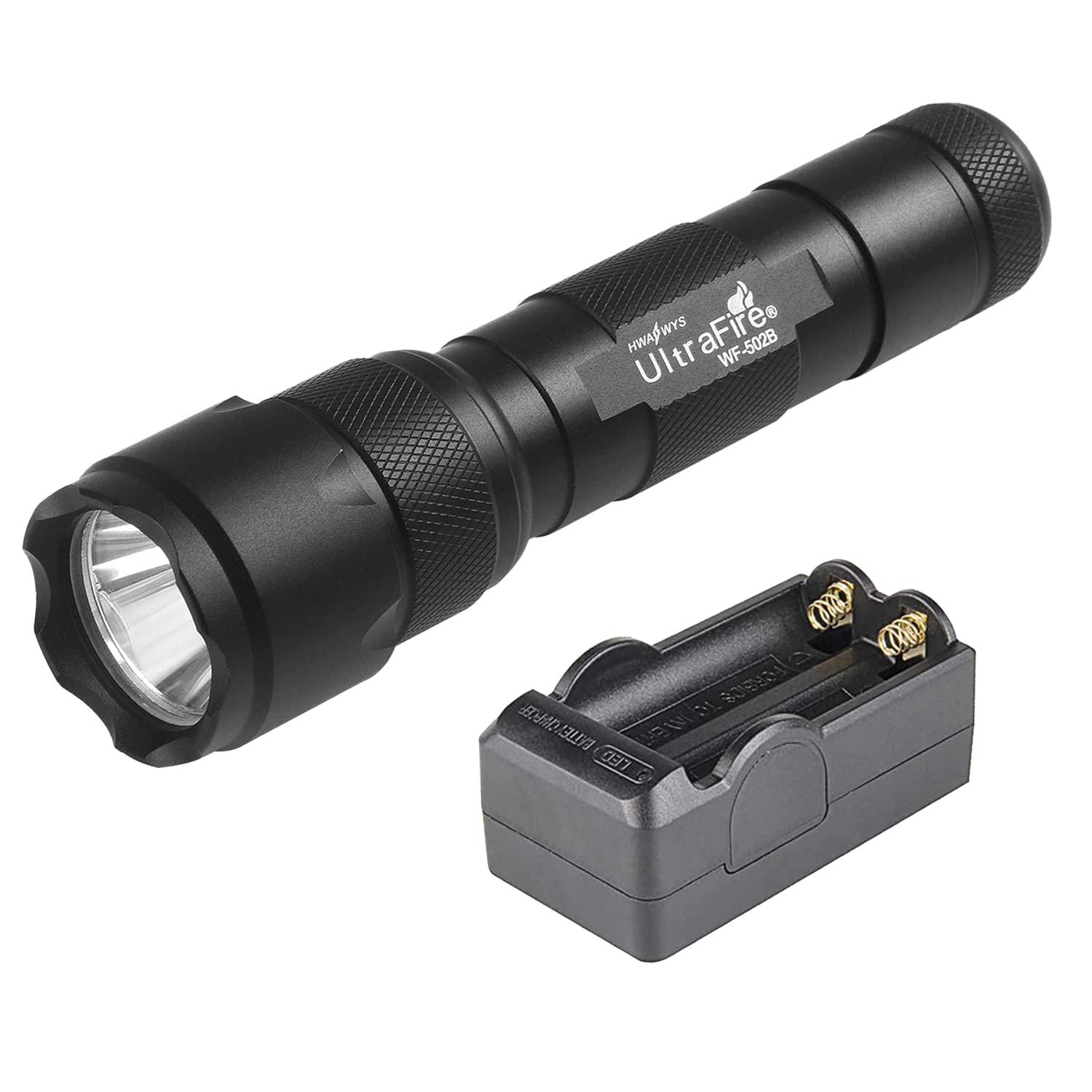 ULTRAFIRE Single Mode Handheld Flashlight WF-502B, V6 LED, Super Power 1000 Lumens hwawys led Flashlights Small Pocket Torch