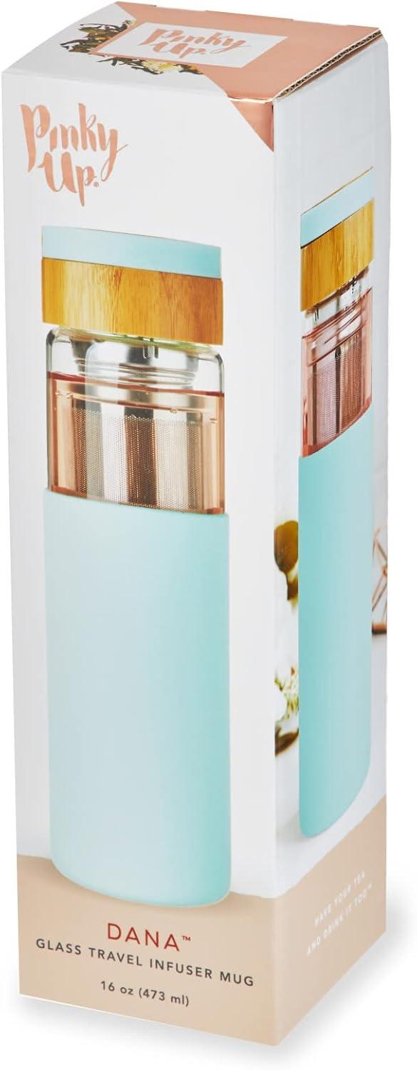 Pinky Up Dana Glass Travel Infuser Mug in Lavender