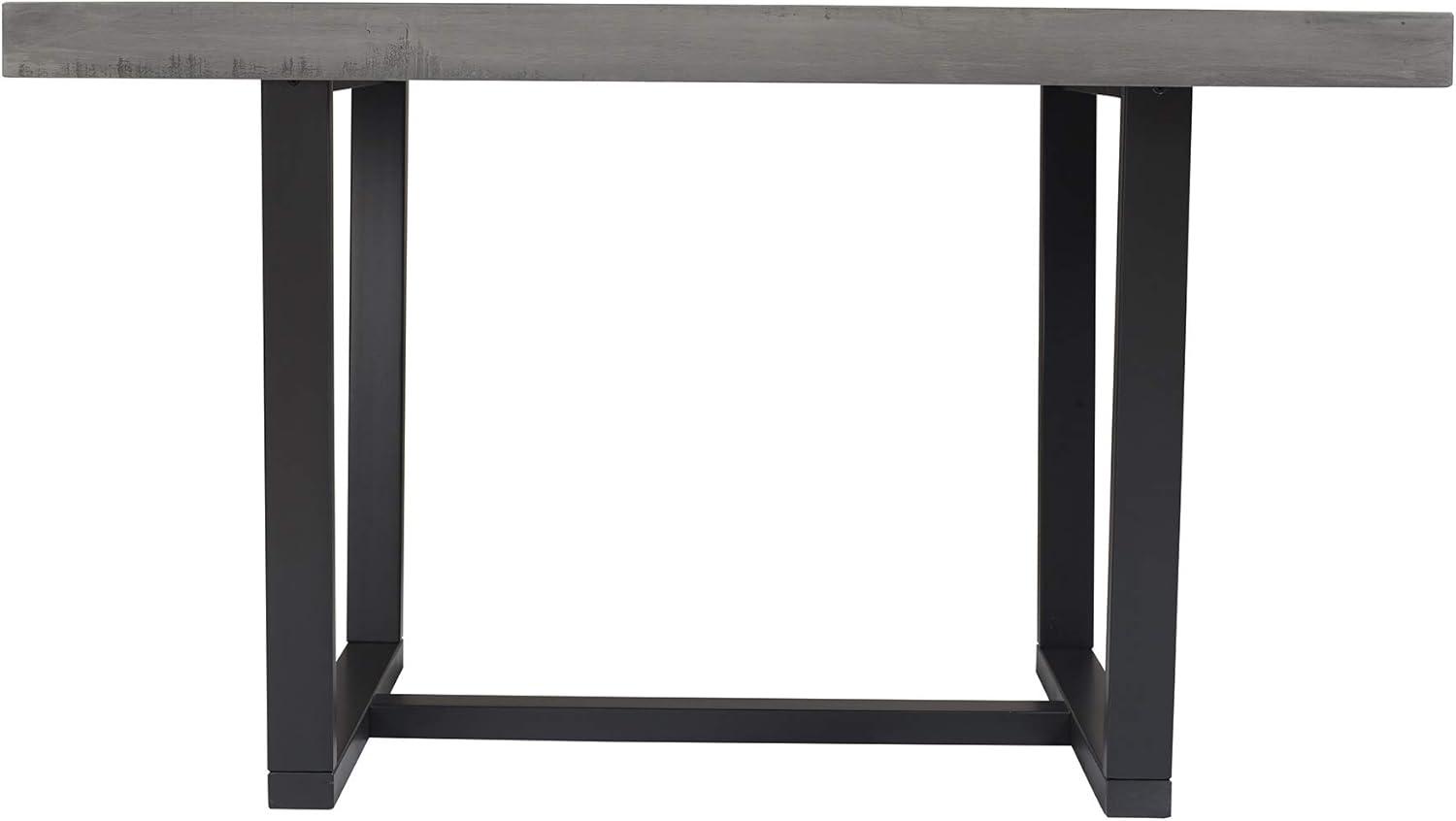 Walker Edison Durango 52" Solid Pine Wood Dining Table in Gray/Black