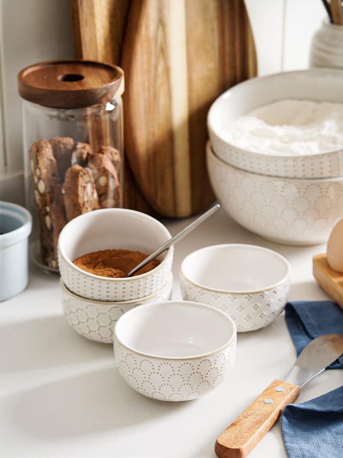 Winston Porter Large Soup Bowl 42 OZ, Ceramic Kitchen Bowl Set For Soup, Pho, Chip, Pasta, Fruits, Salad, Noodle And Ramen- 7 Inch, Set Of 4, Arctic White