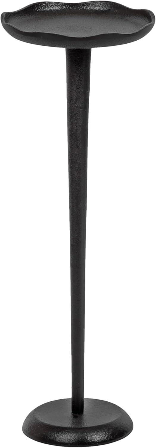 Kate and Laurel Alessia Round Metal Drink Table, 8x8x22, Black