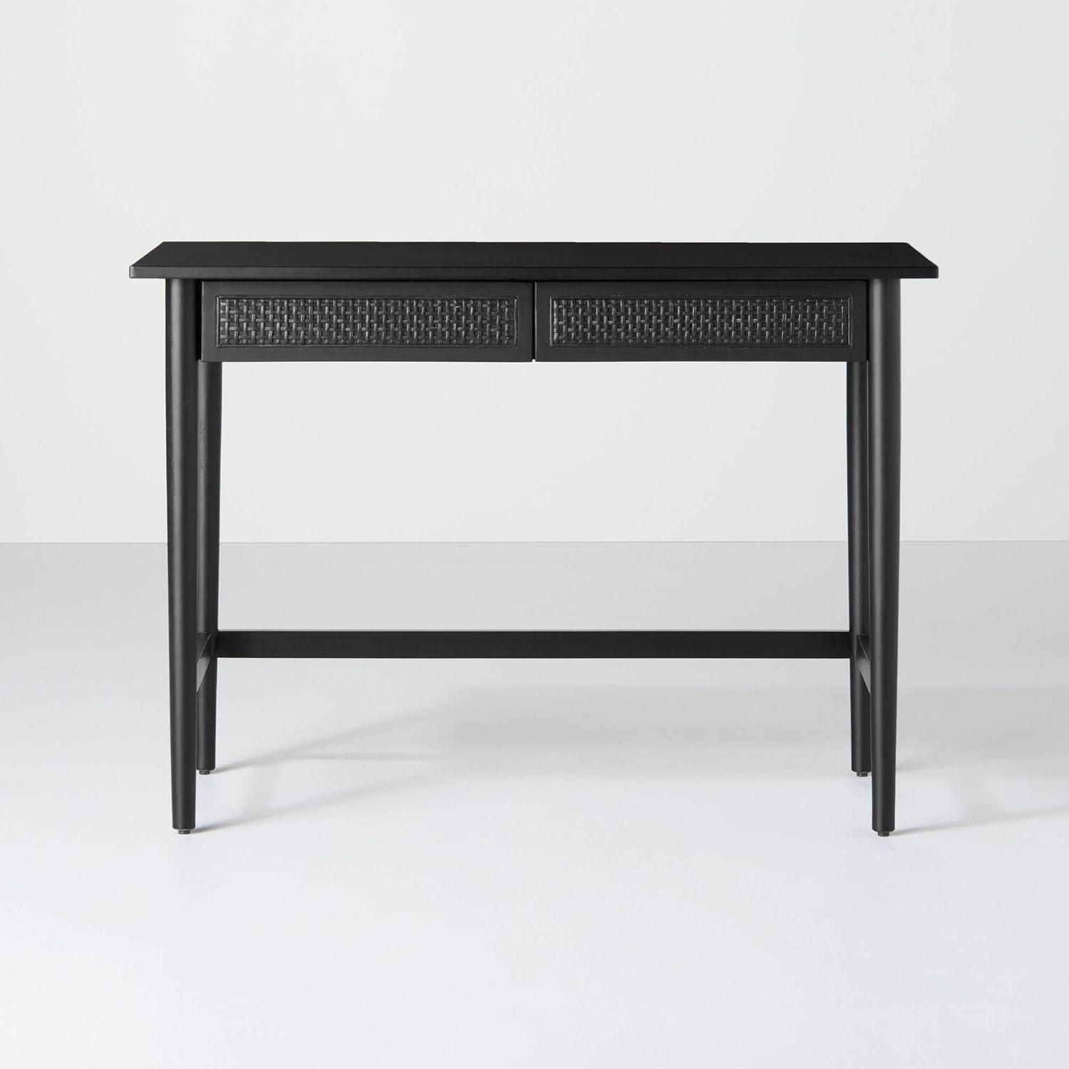 Wood & Cane Writing Desk Black - Hearth & Hand with Magnolia