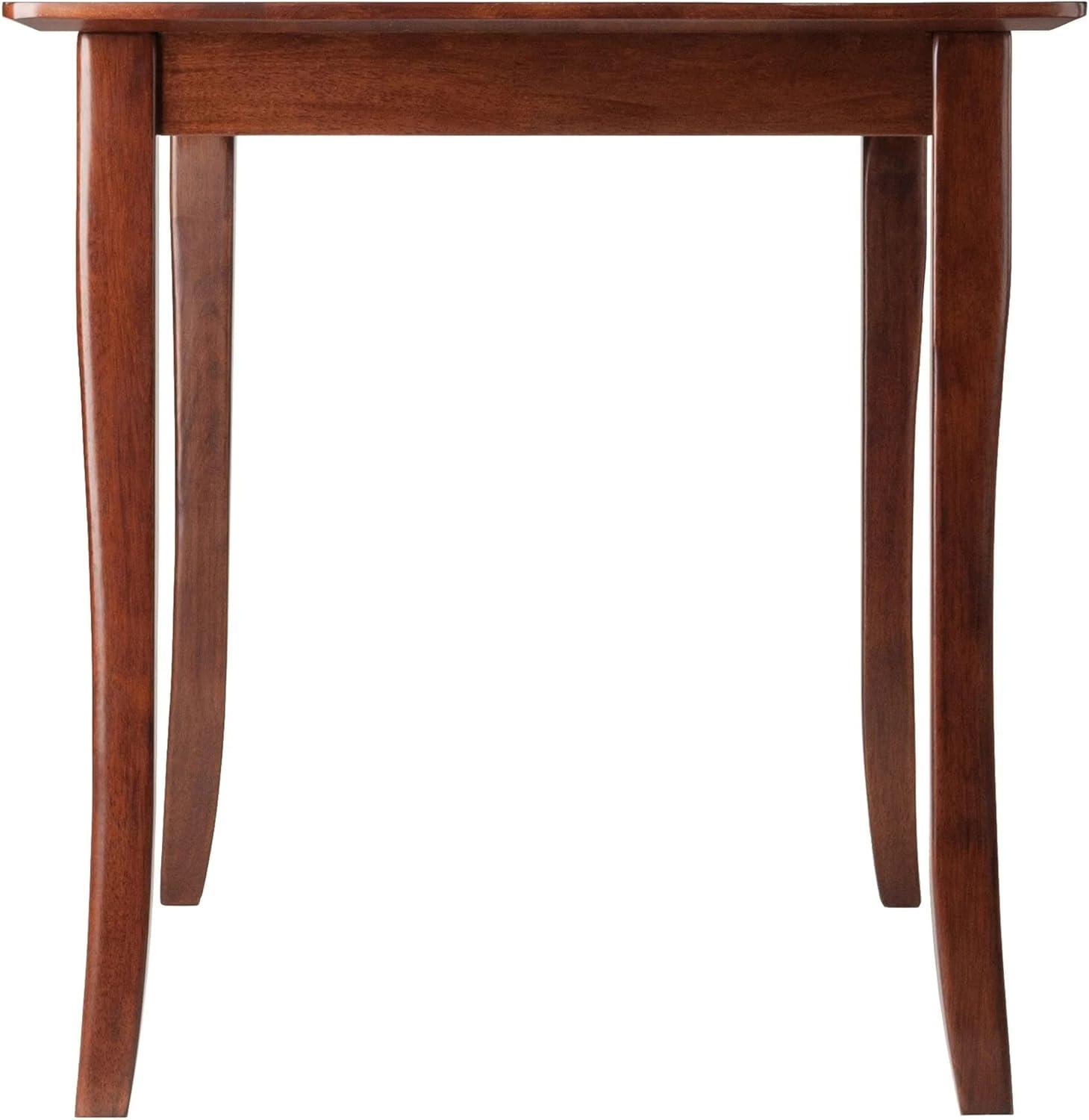 Winsome Inglewood Dining Table Walnut: Modern Rectangle Kitchen Table for 4, Wood Frame & Surface