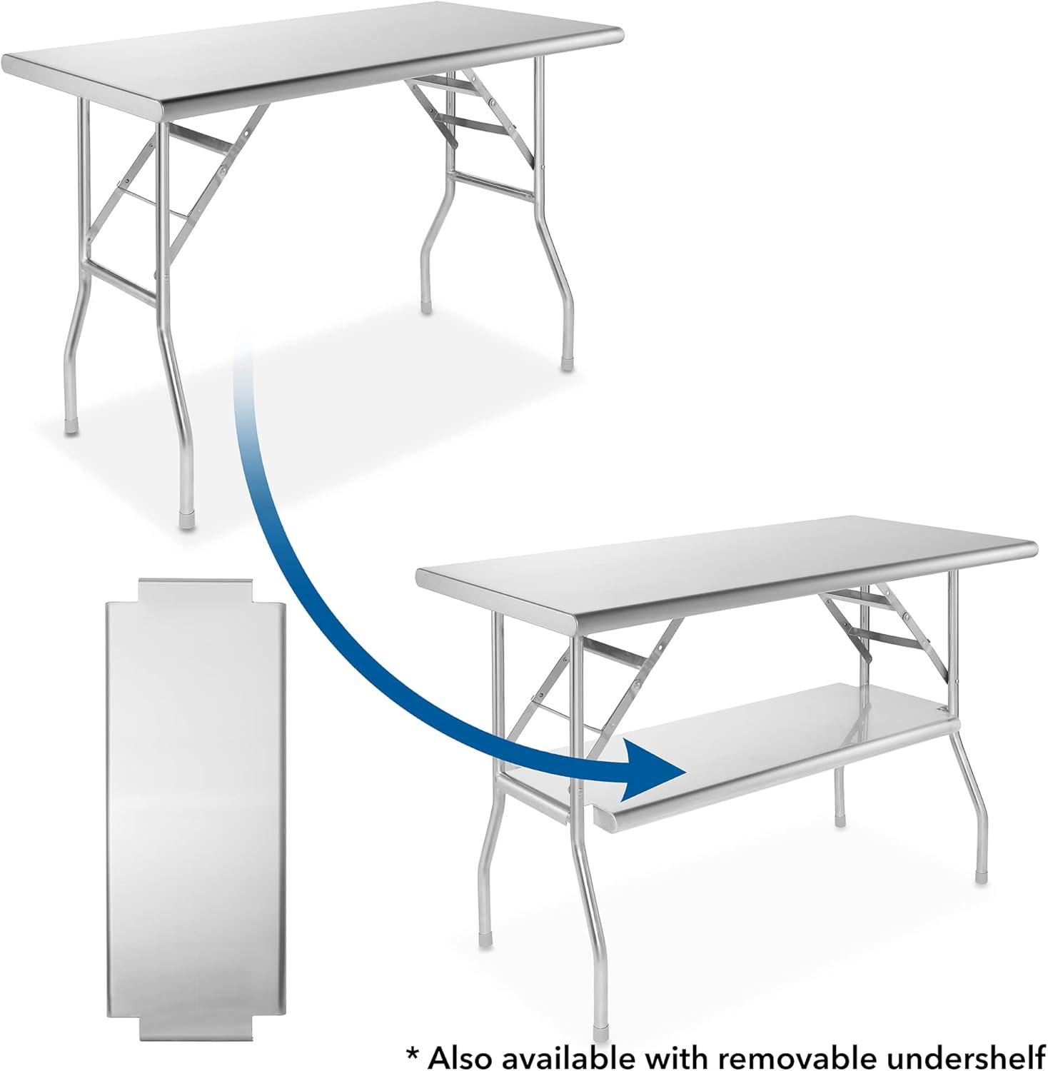 GRIDMANN Stainless Steel 48'' L x 24'' W x 31'' H Work Tables