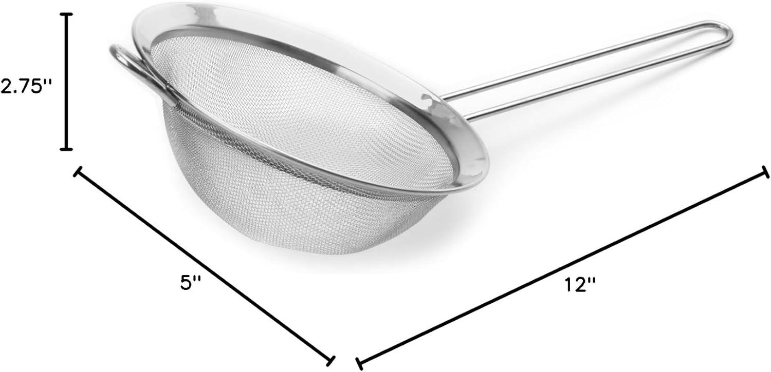 5-Inch Stainless Steel Fine Mesh Kitchen Strainer