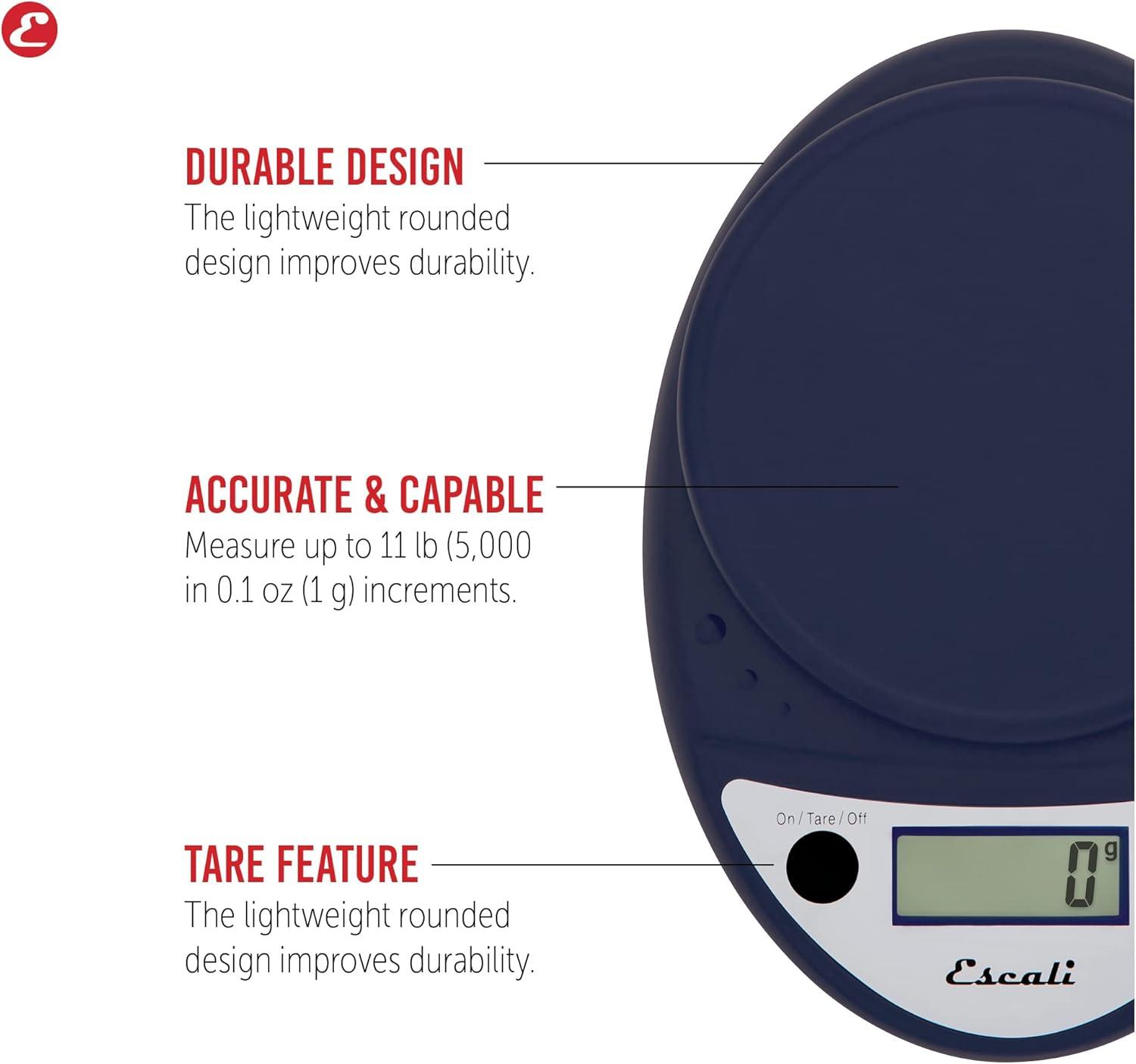 Escali P115NB Primo Digital Kitchen Scale (Royal Blue)