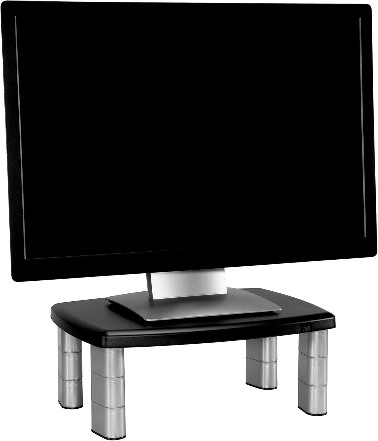 3M 3M Adjustable Height Monitor Stand Plastic Stackable Monitor Stand