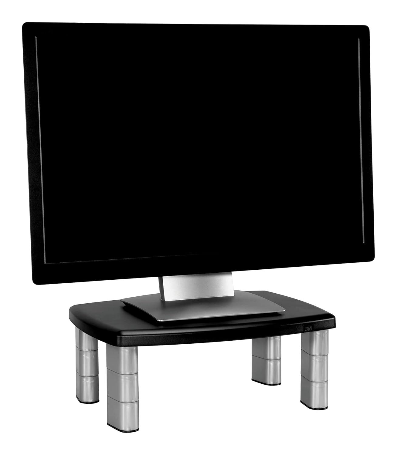 3M 3M Adjustable Height Monitor Stand Plastic Stackable Monitor Stand