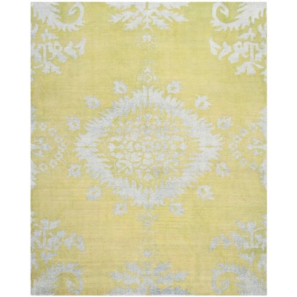 Stone Wash STW235 Hand Knotted Indoor Runner Rug - Chartreuse - 2'6"x12' - Safavieh