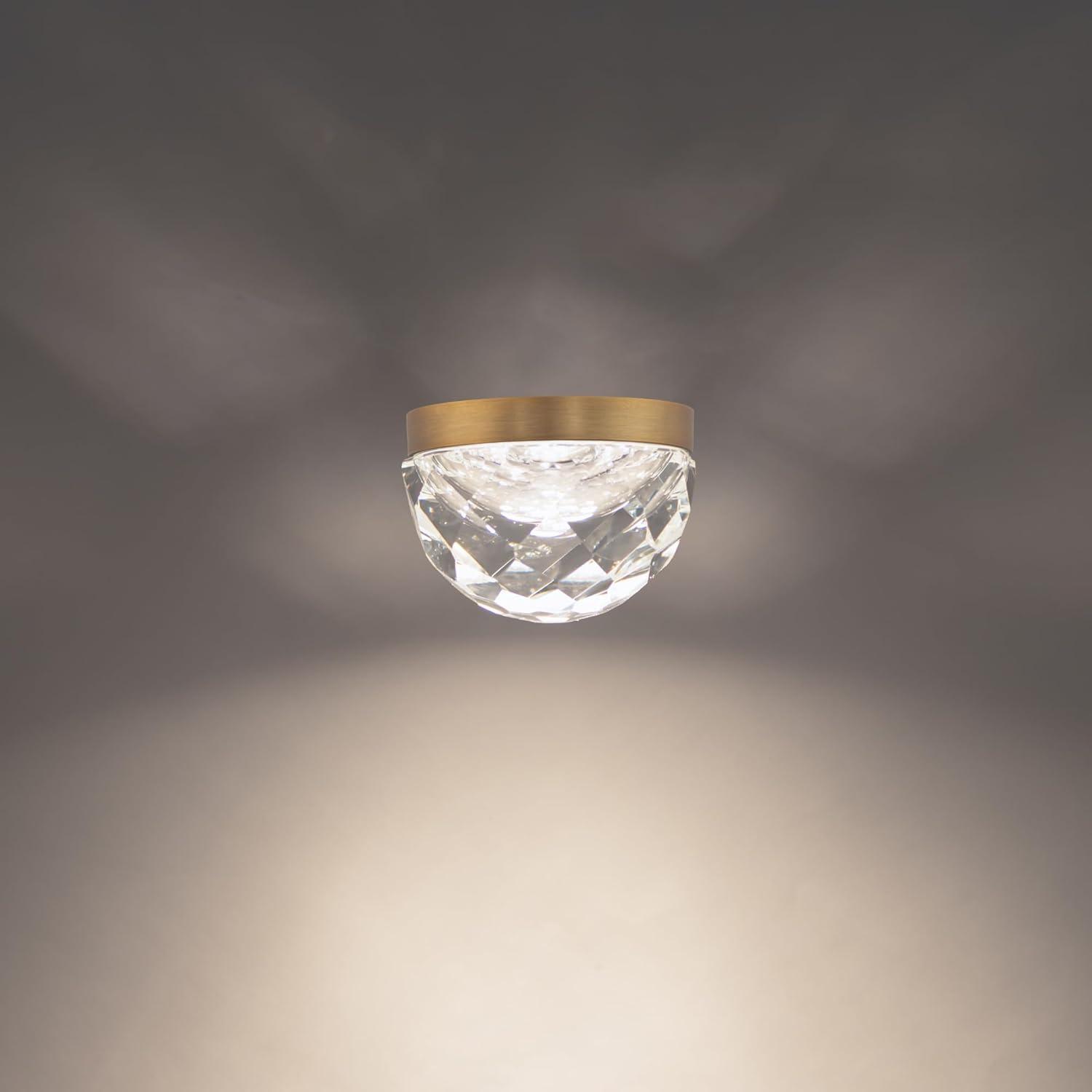 Cascade 6'' Crystal Bowl Dimmable LED Flush Mount