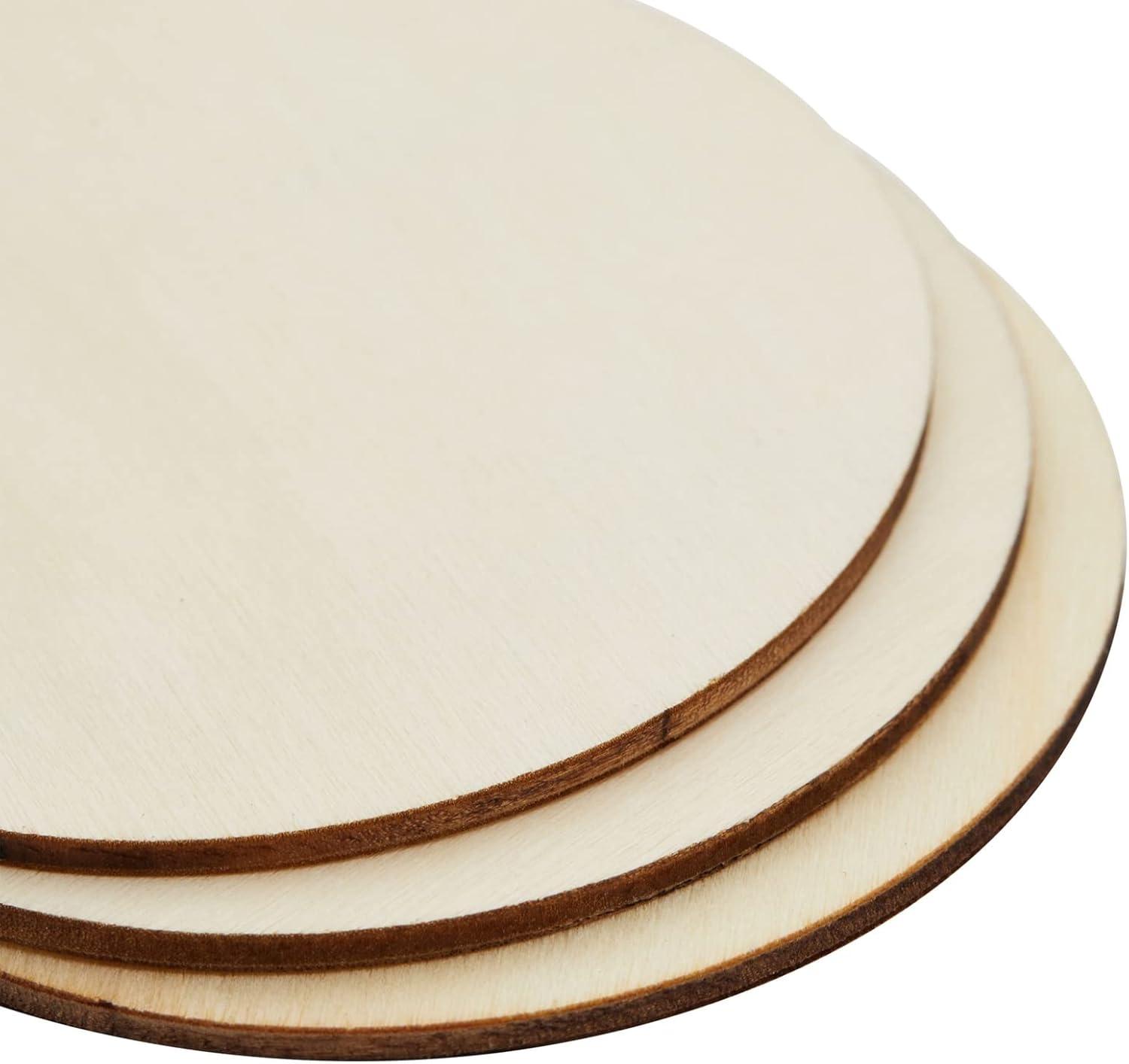 Juvale 36 Pack Unfinished Wood Circles for Crafts, 3 Inch Round Wooden Cutouts for DIY Projects