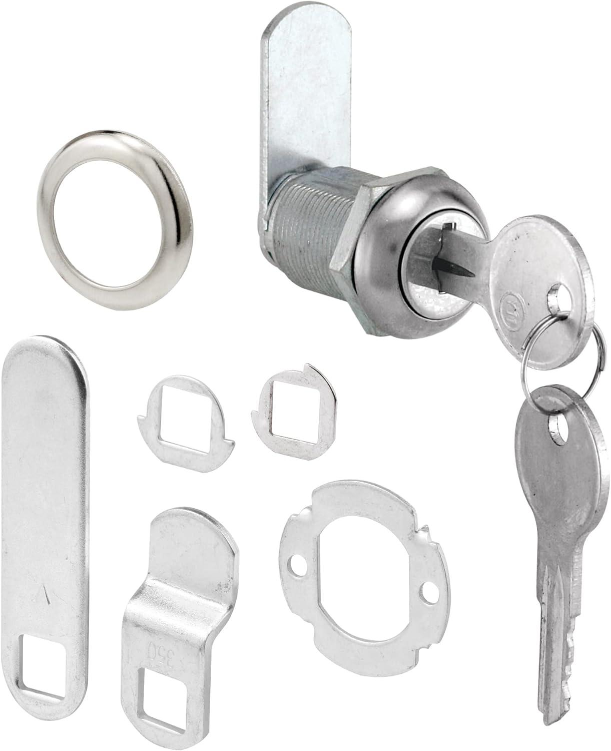 Chrome Keyed Cam Lock for Cabinets and Drawers