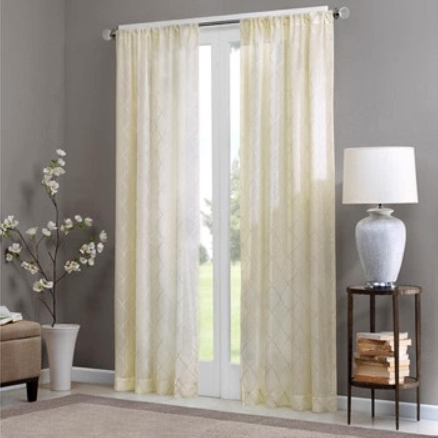 Nirod Diamond Sheer Window Curtain Panel