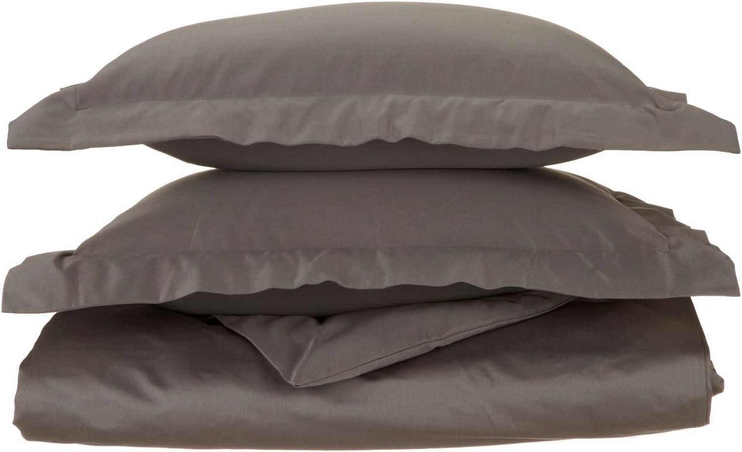 Charcoal Egyptian Cotton 1200 Thread Count Full/Queen Duvet Cover Set