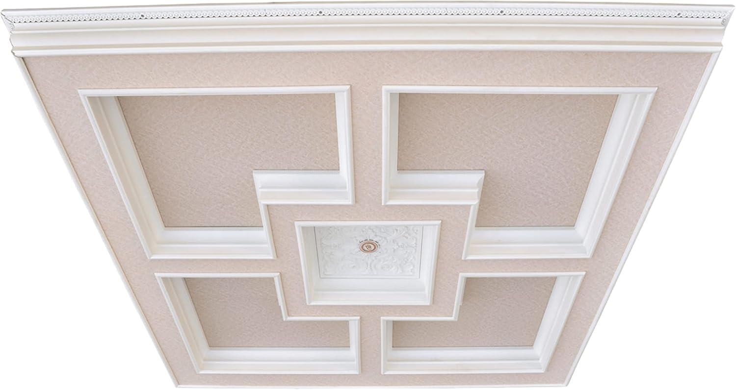 Majestic High Sheen White Polystyrene Square Ceiling Medallion