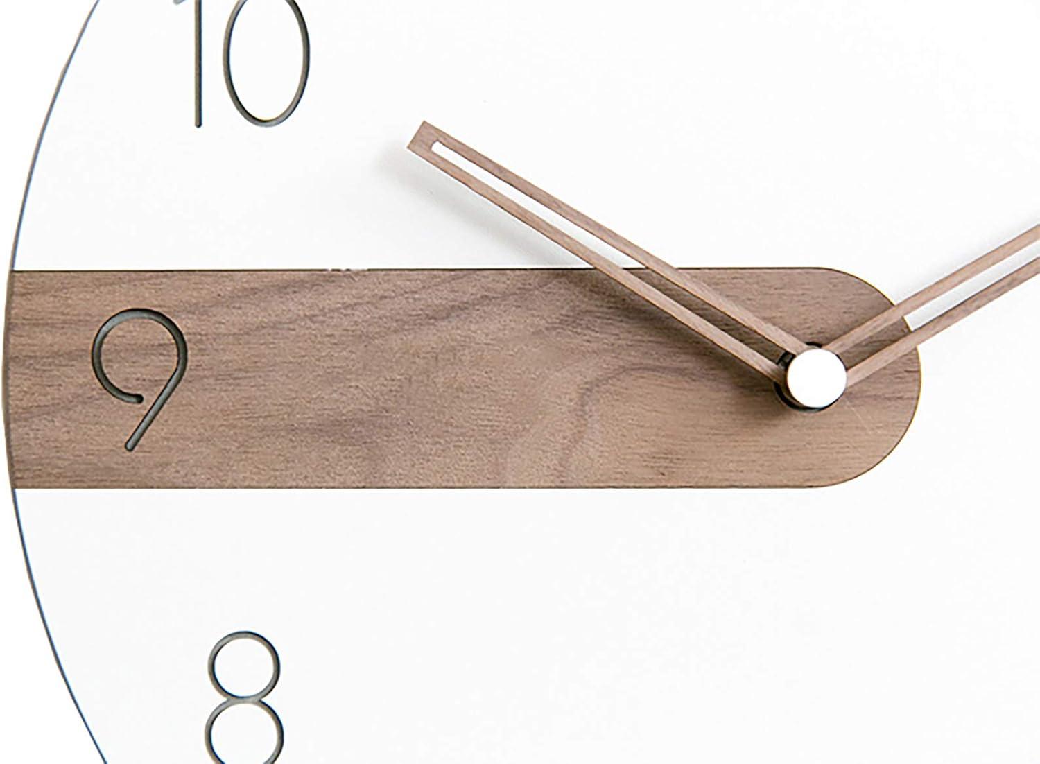 Modern Minimalist Exposed Wood Silent Wall Clock