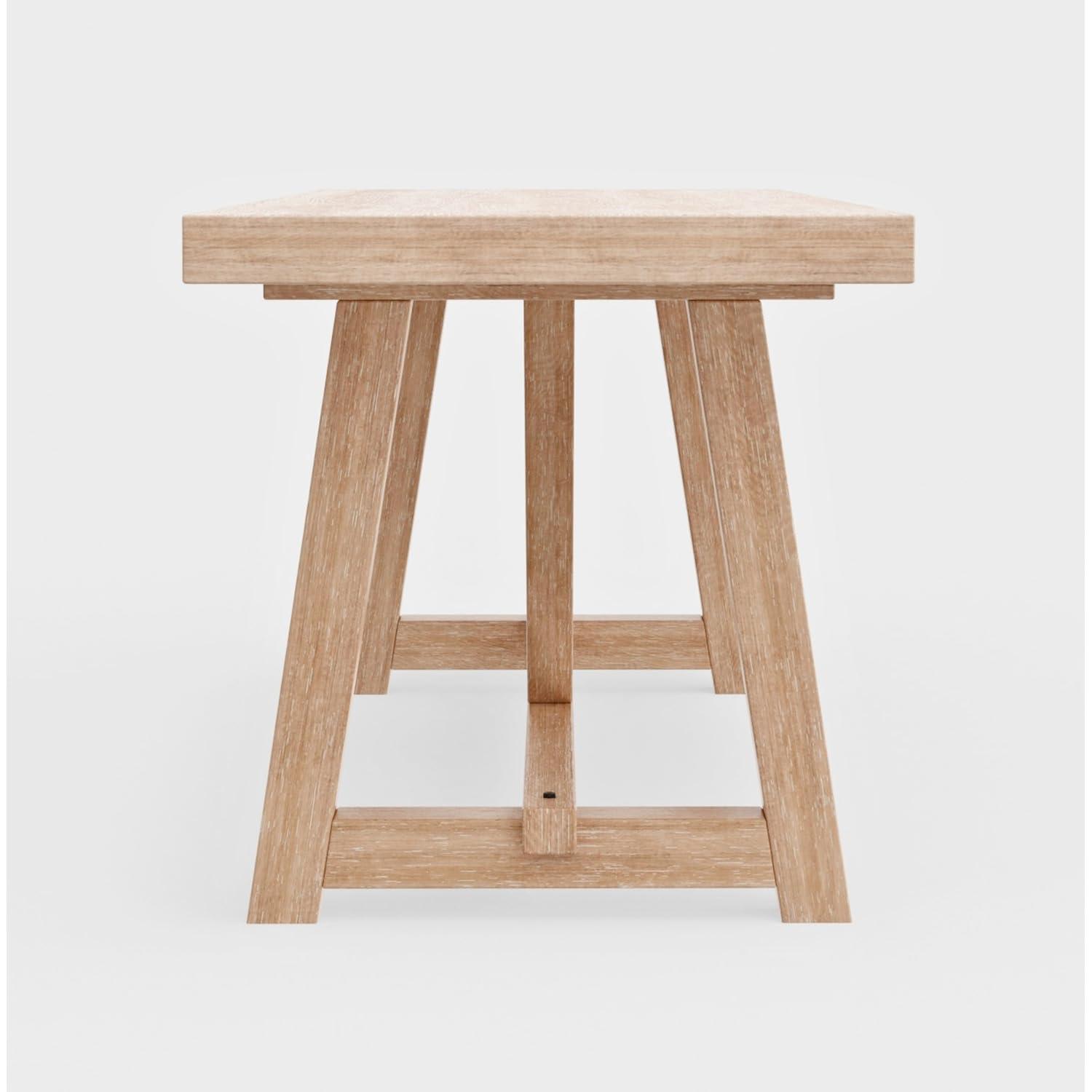 Alpine Furniture Raquel  84 in. W Rectangular Dining Table in Driftwood