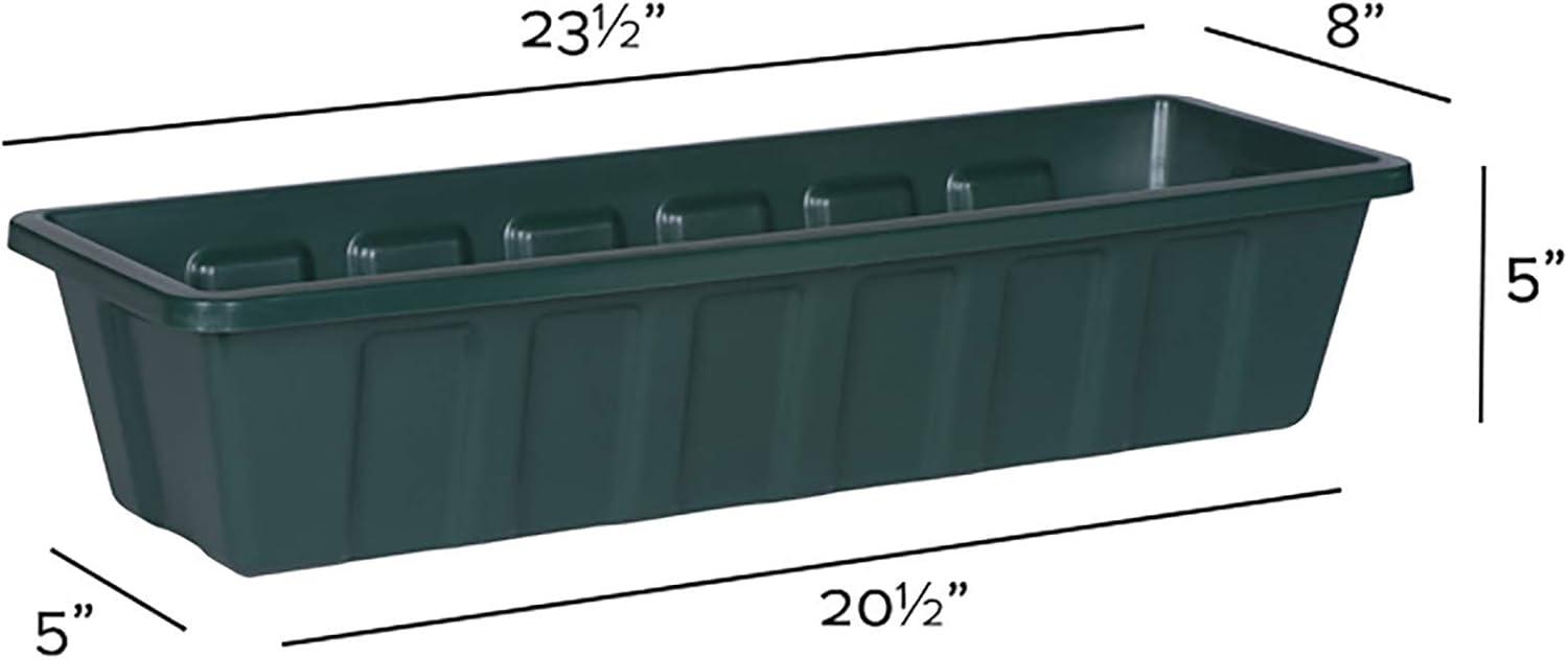 Eco-Friendly Green Poly-Pro Indoor/Outdoor Planter Box, 24"