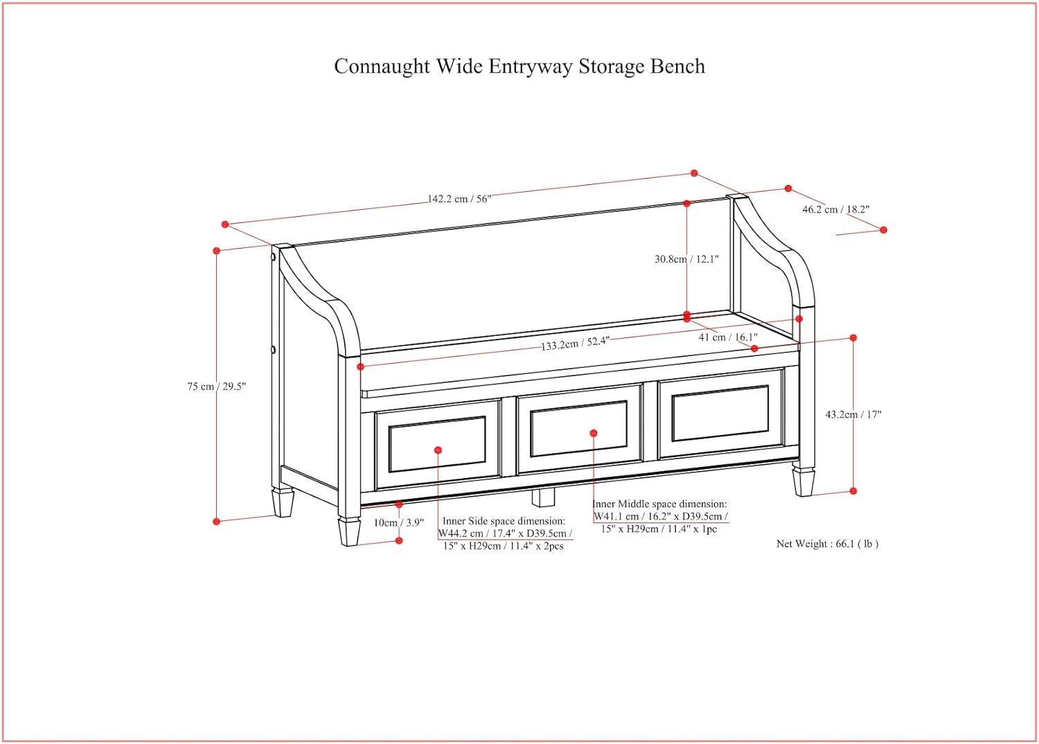 Connaught Storage Bench