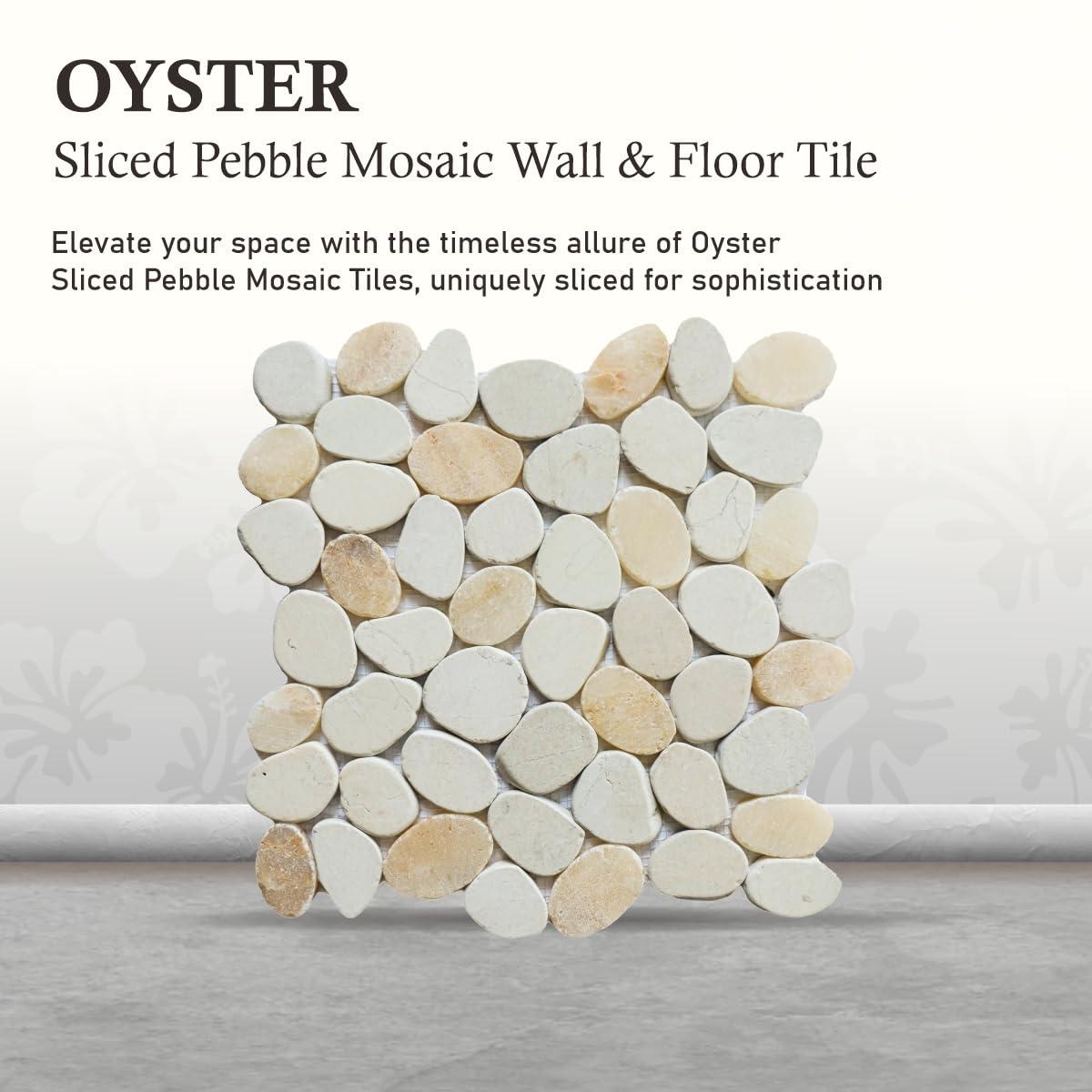 Hawaii 12" x 12" Natural Stone Pebbles Mosaic Wall & Floor Tile