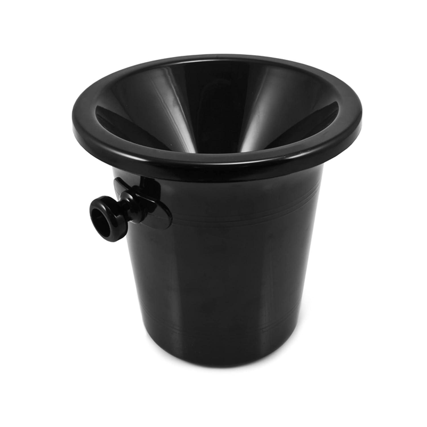 True Spittoon Plastic Wine Tasting Dump Bucket in Black