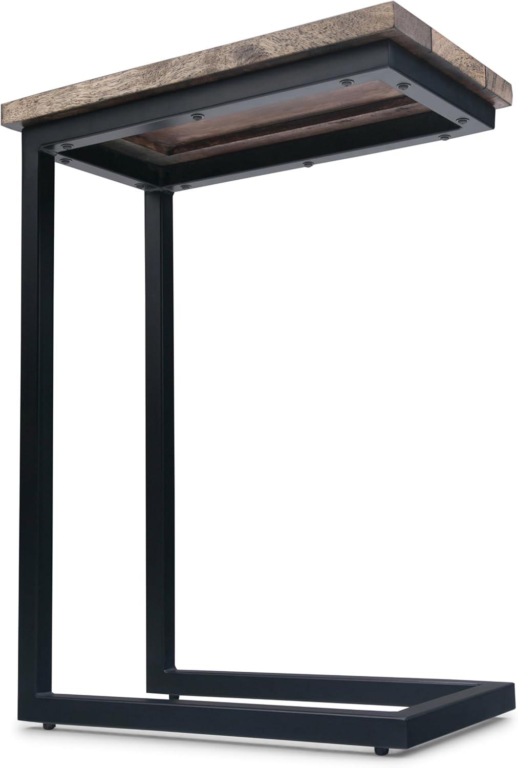 Simpli Home Skyler Solid Mango Wood C Side Table