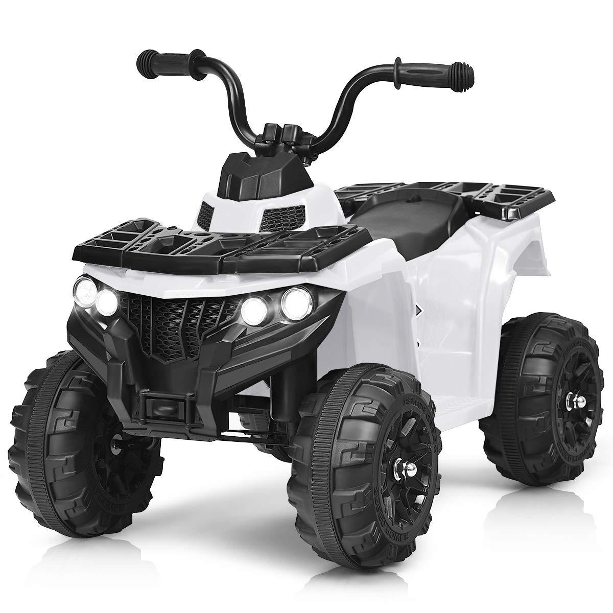 Aimee Lii 6V Kids Electric Ride on ATV, Battery Powered Kids 4 Wheeler, White