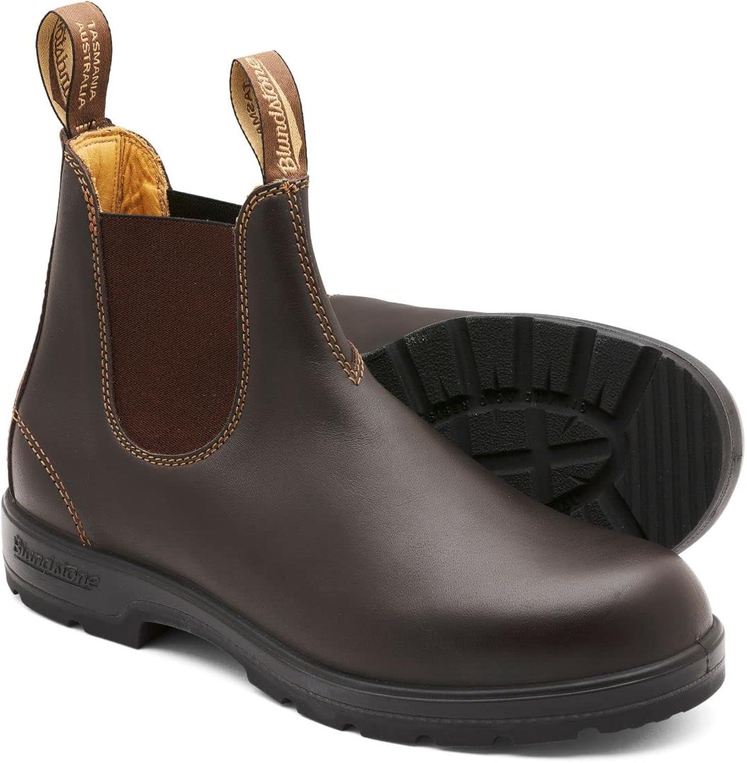 Walnut Genuine Leather Slip Resistant Chelsea Ankle Boot