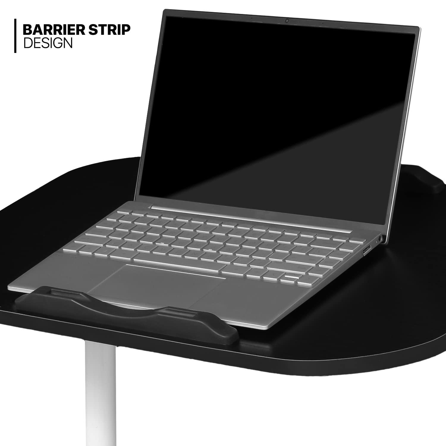 MoNiBloom Mobile Computer Desk, Adjustable Height Standing Table, Laptop Desk Rolling Sit-Stand with Wheels