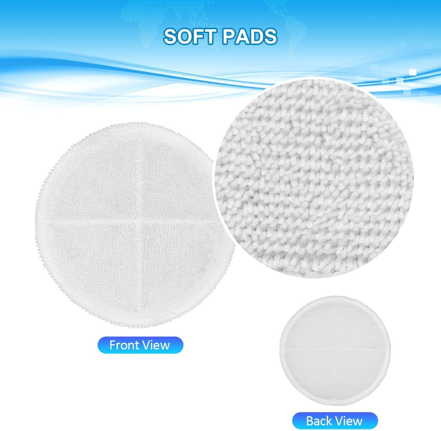 6 Pack 2124 2037 2039A 20399 20391 Steam Mop Pads Replacement Compatible with Bissell Spinwave Hard Mop Cleaner