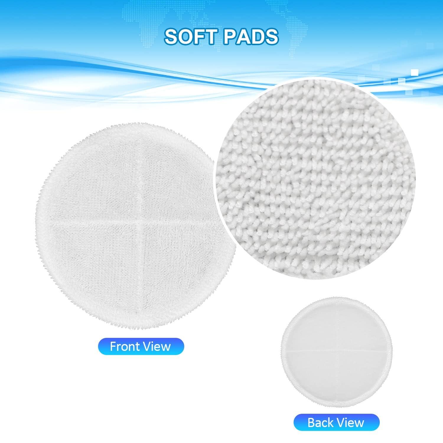 6 Pack 2124 2037 2039A 20399 20391 Steam Mop Pads Replacement Compatible with Bissell Spinwave Hard Mop Cleaner