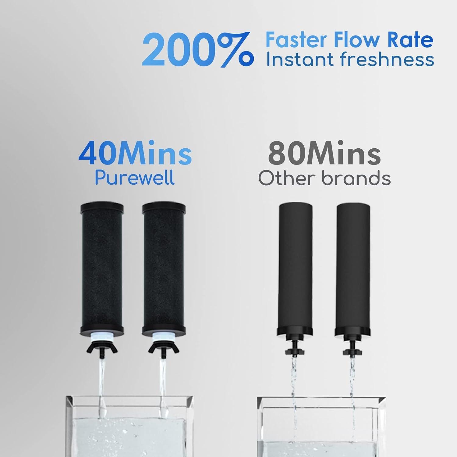 Purewell 3-Stage Stainless Steel Gravity Water Filter System