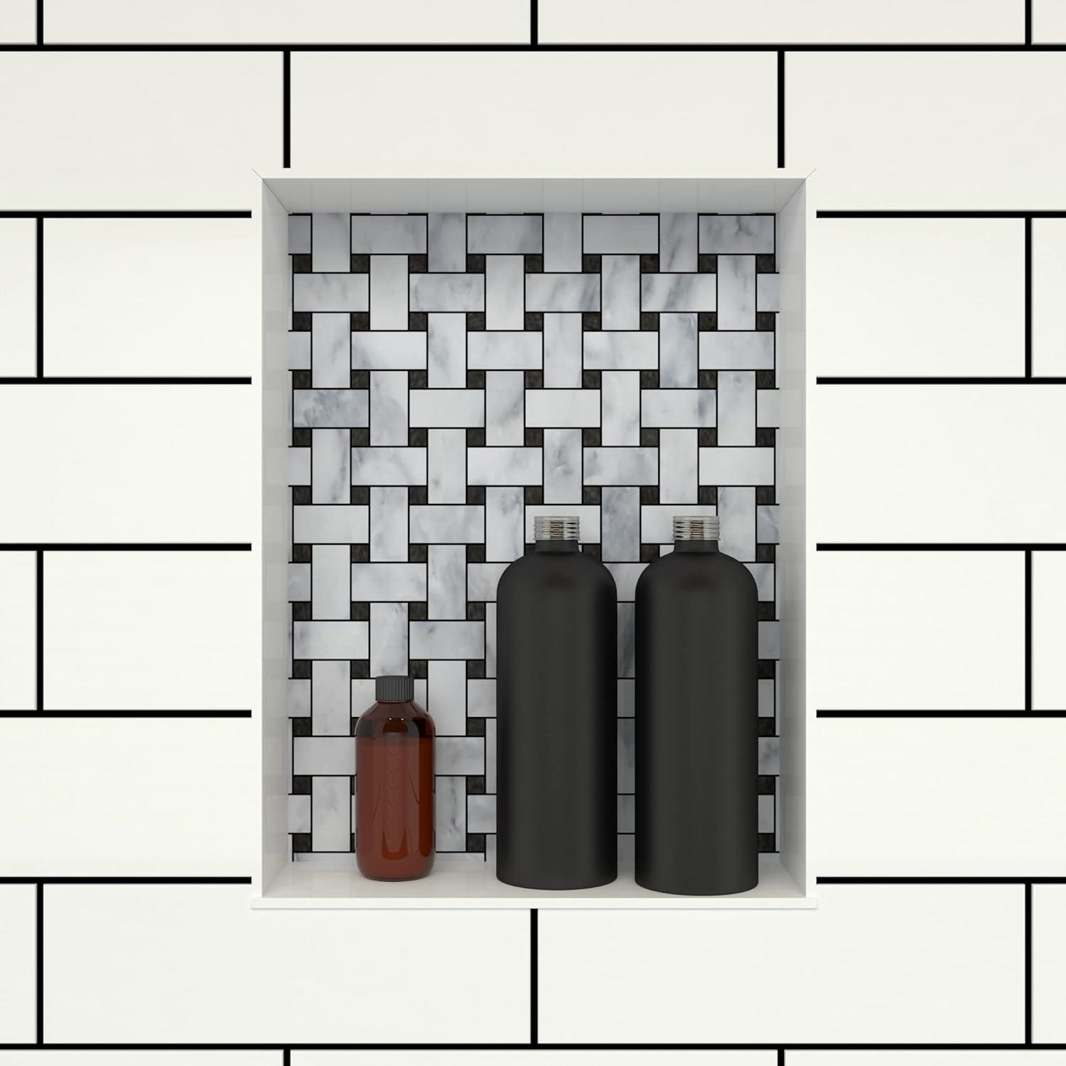Tile Redi Rn1620s-Bi Redi Niche 16" Pvc Shelf - Tileable