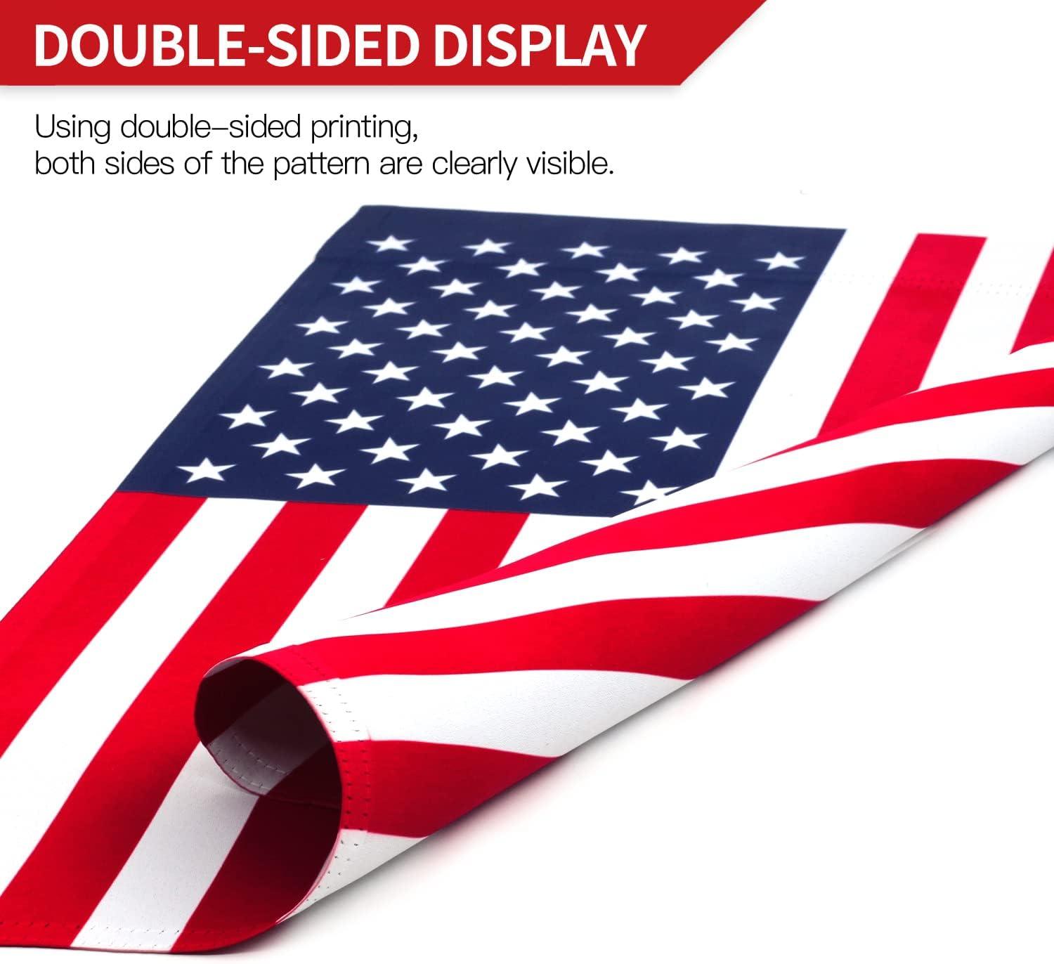 Double Sided Premium Garden Flag, US Garden Flag - USA American United States July 4th Independence Day Patriotic Decorative Yard Flags - Weather Resistant & Double Stitched - 18 x 12.5 Inch