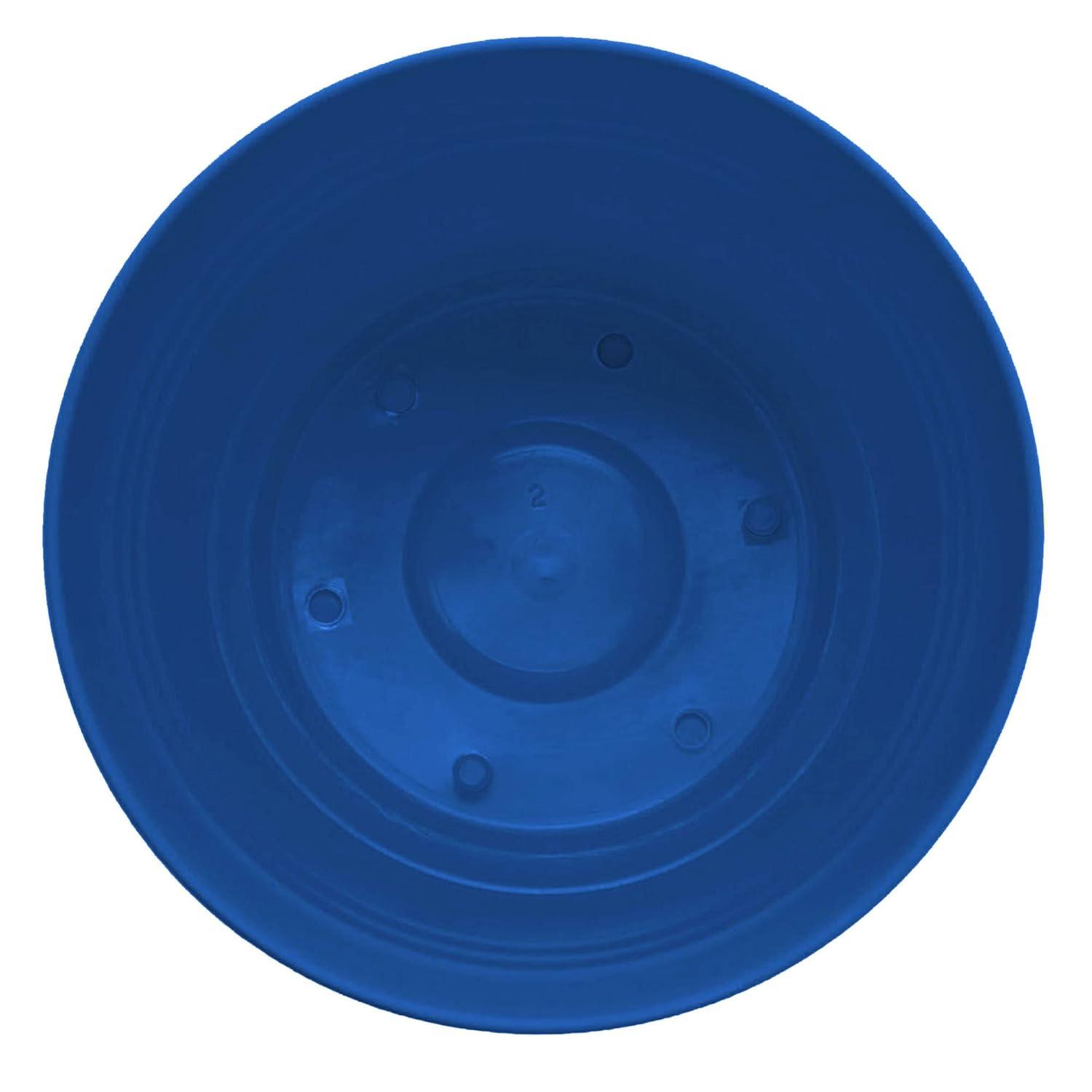 Bloem Saturn 12 in. D Plastic Planter Blue