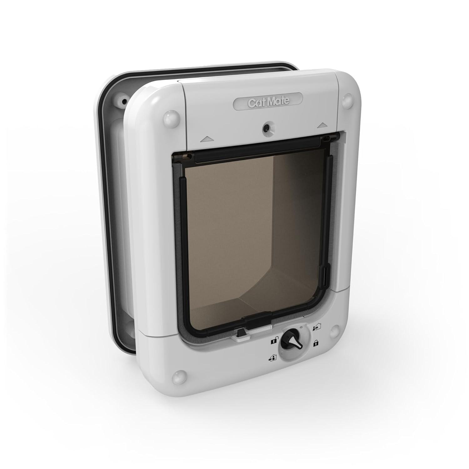 Cat Mate Microchip and I.D. Disc Door for Entry Control of Cats and Other Small Pets - White