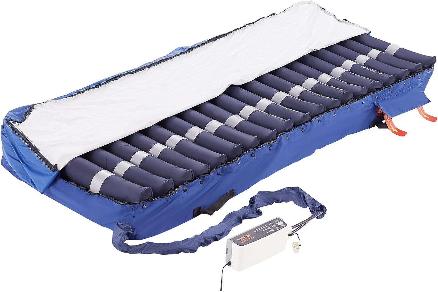 Blue Nylon TPU Dual-Layer Alternating Pressure Mattress with Electric Pump