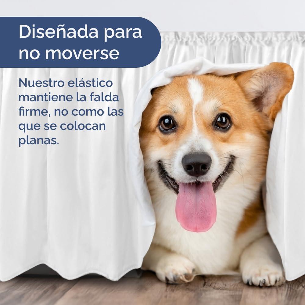 CGK Linens Ruffled Elastic Wrap Around Tailored Bed Skirt