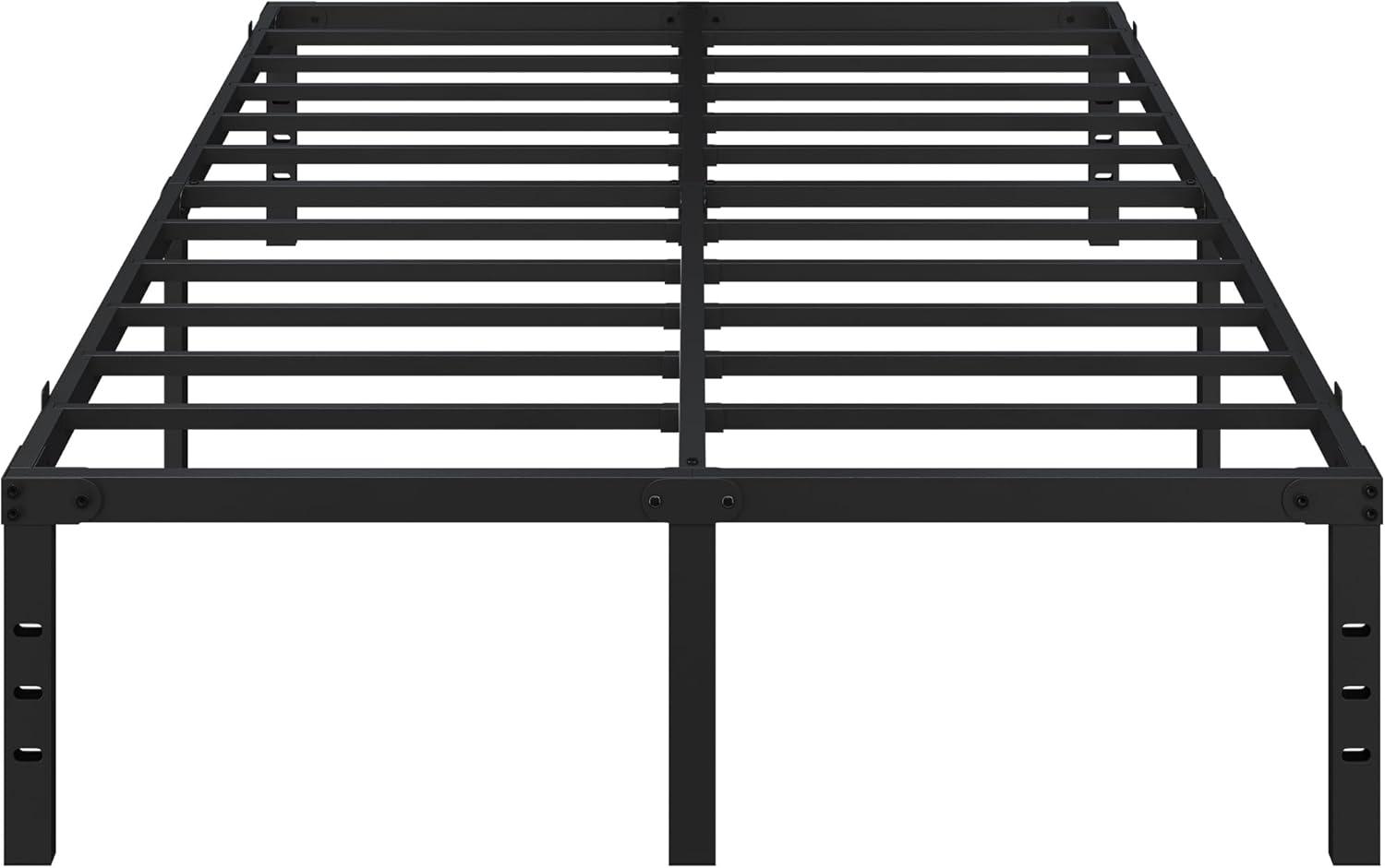 14 inches Queen Bed Frames No Box Spring Needed ,2500 lbs Heavy Duty Metal Platform Bed Frame with Storage Queen Size for Adult Black