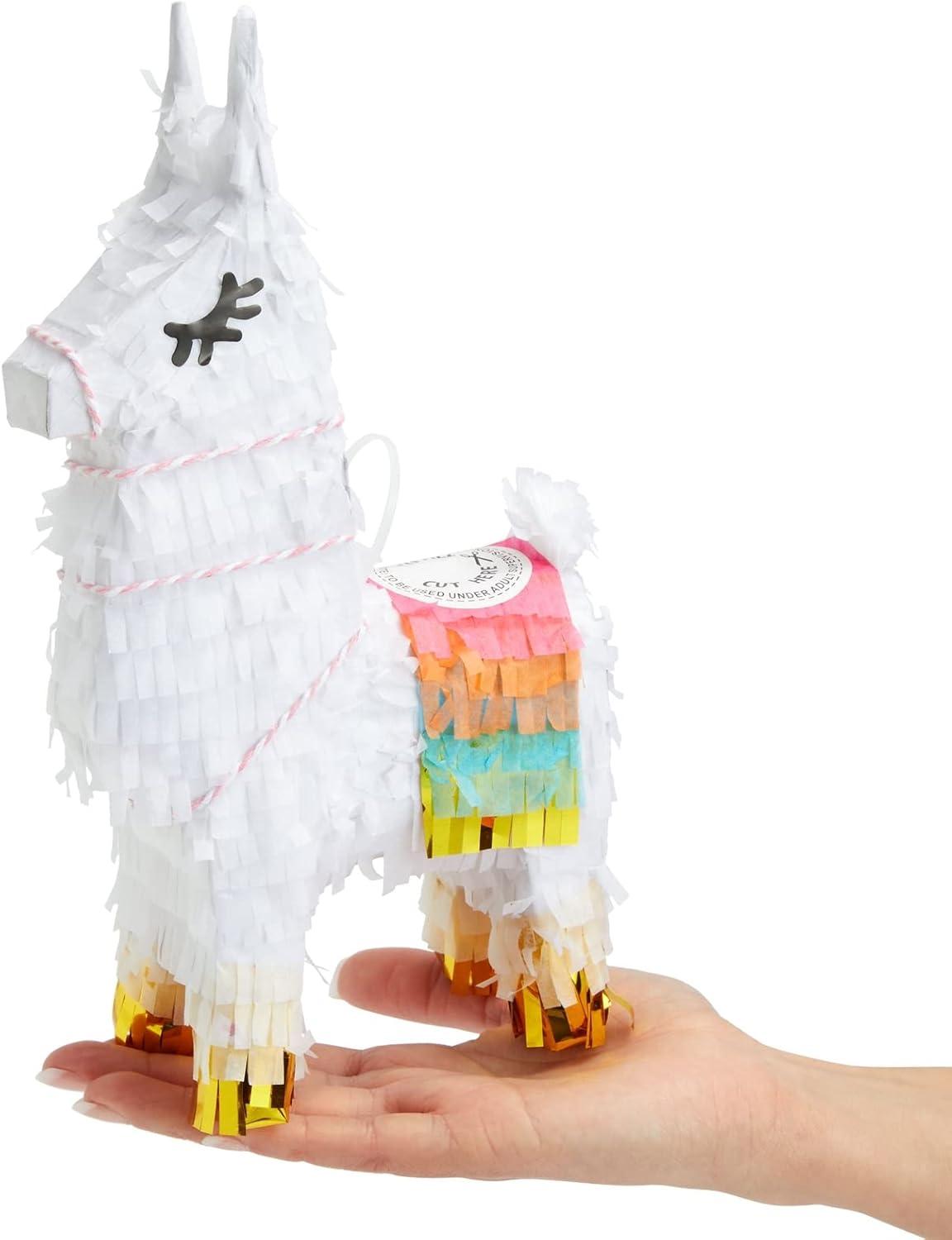 Juvale 3 Pack of Mini Llama Pinatas for Birthday Celebration, Fiesta Decorations, Animal-Themed Party Supplies, 4.9 x 2.1 x 10.2 In