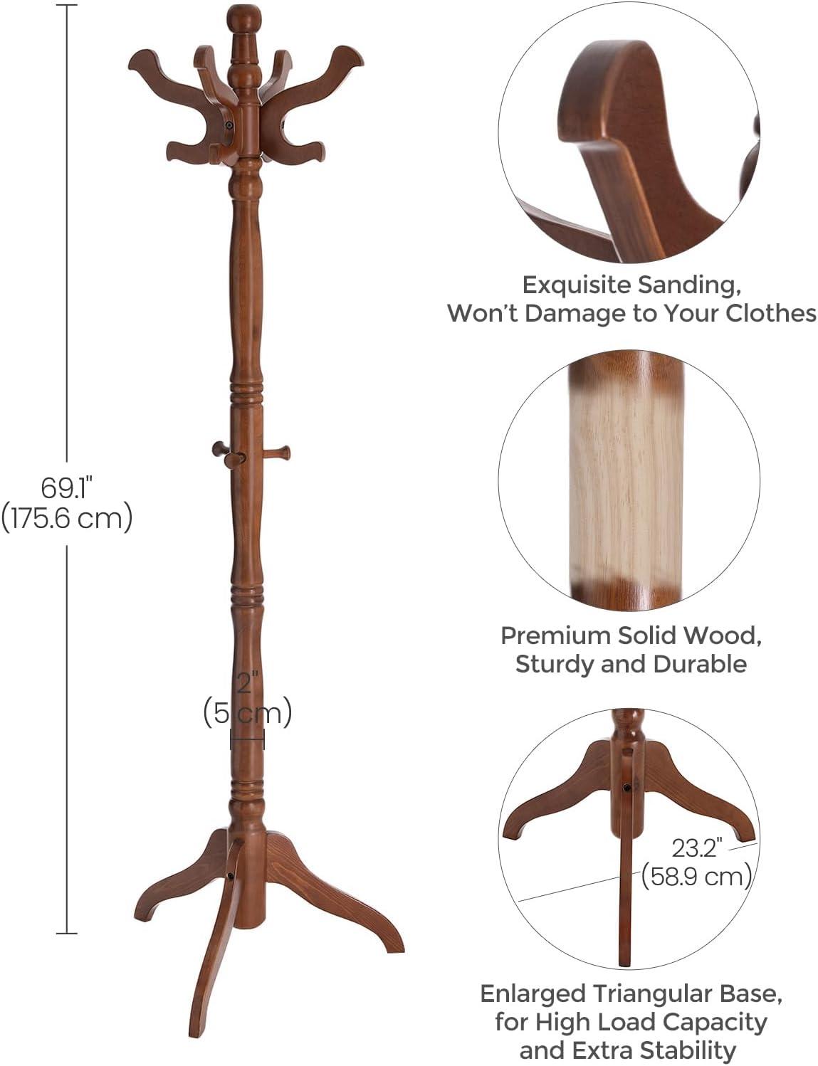 Red Barrel Studio® Coat Rack Free Standing With 11 Hooks