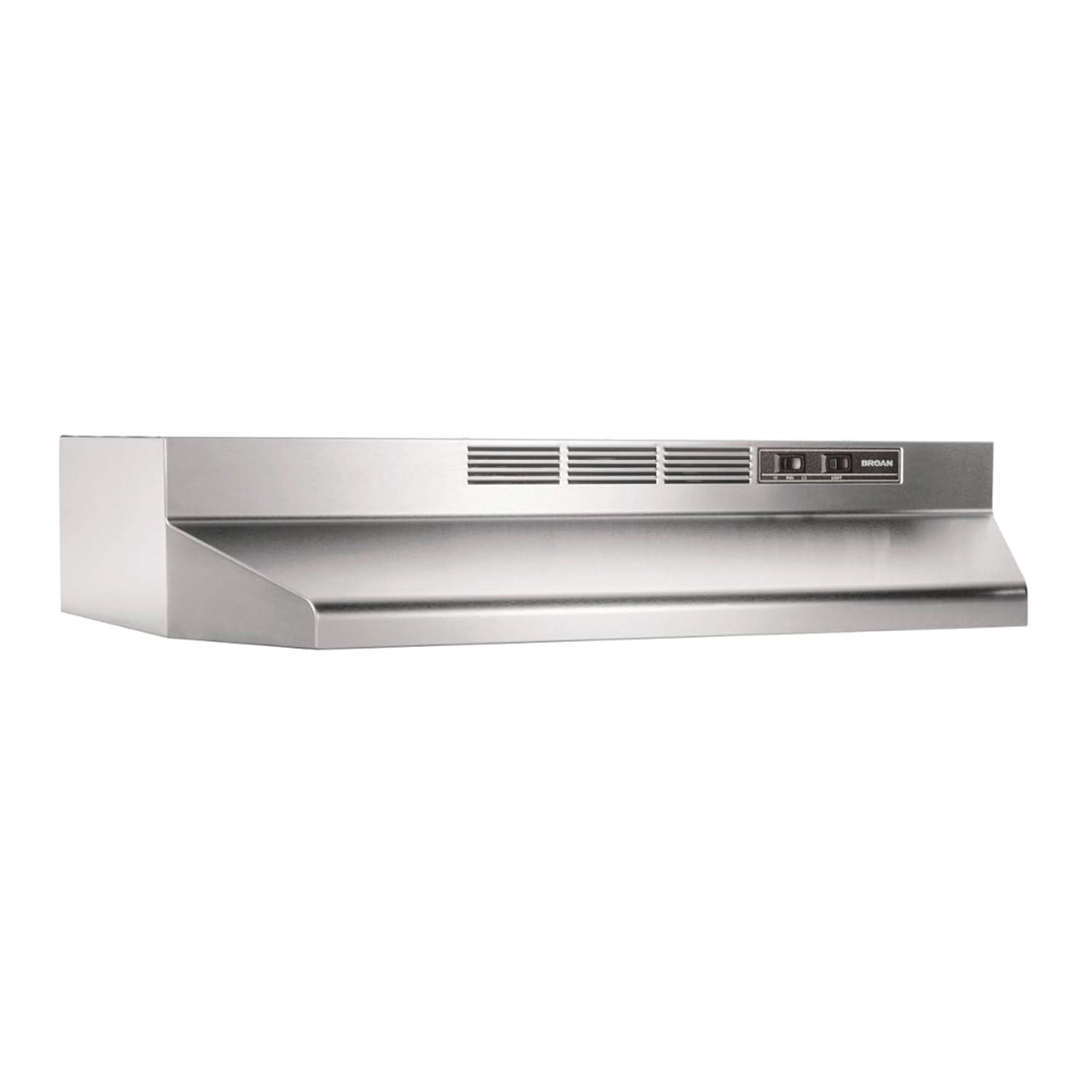 413004 Non-Ducted Ductless Range Hood with Lights Exhaust Fan for Under Cabinet, 30-Inch, Stainless Steel